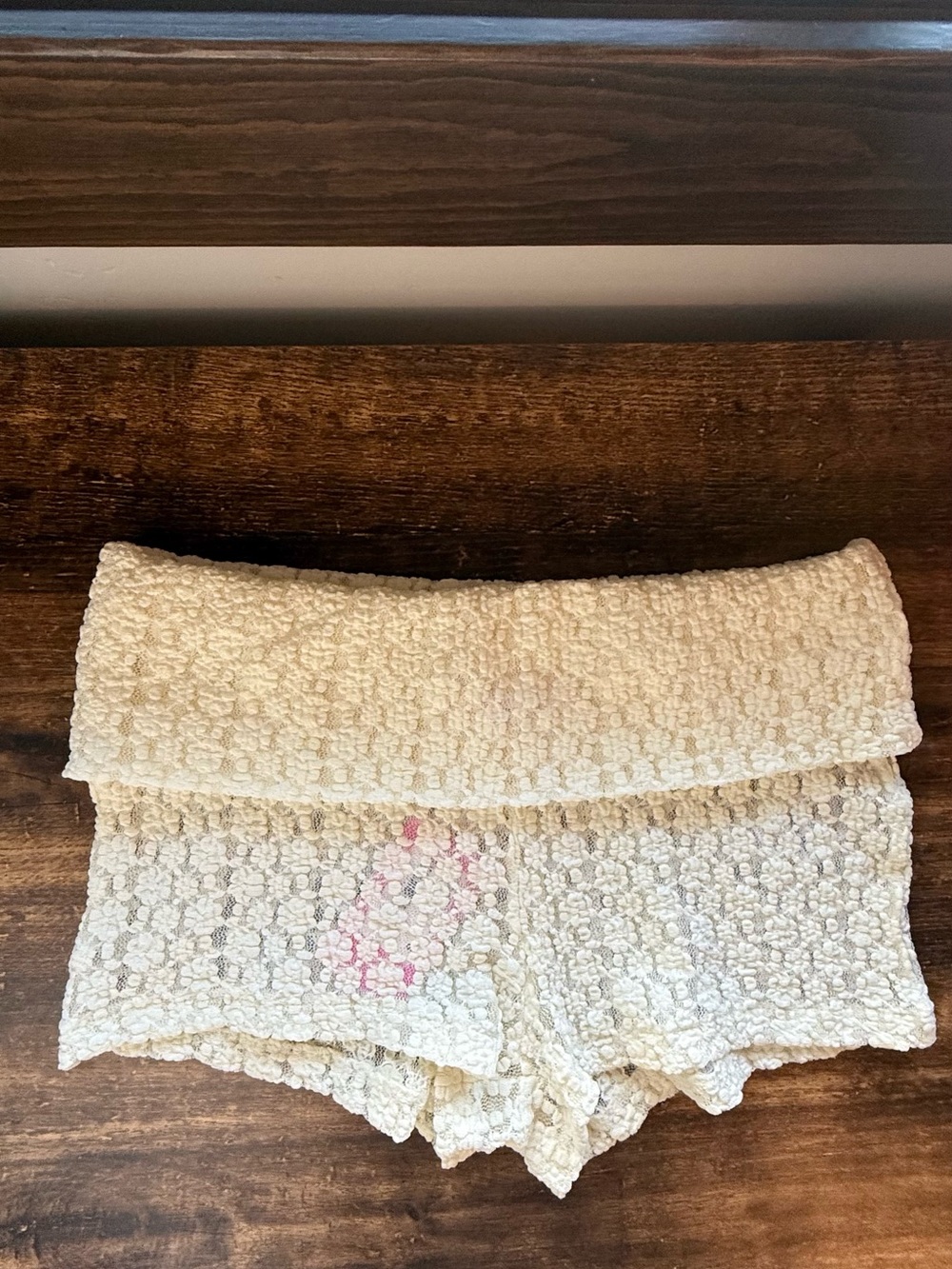 Edikted Cream Textured Women’s Sleep Shorts